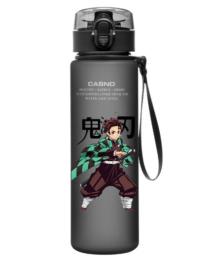 560Ml Demon Slayer Cup Drinking Outdoor Water Bottle Nezuko Tanjirou Children Portable Plastic Large Capacity Cup Christmas Gift
