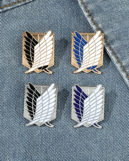 Anime Peripheral Jewelry Shirt Bag Popular Accessories Pins ZXMJ Attack on Titan Same Style Brooch Wings of Freedom Logo Badge