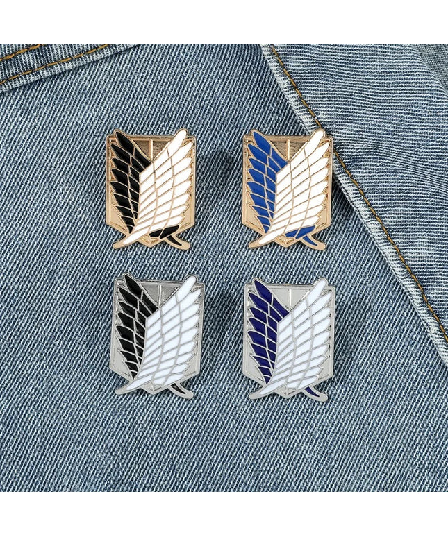 Anime Peripheral Jewelry Shirt Bag Popular Accessories Pins ZXMJ Attack on Titan Same Style Brooch Wings of Freedom Logo Badge