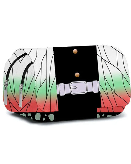 Demon Slayer 3D Anime Pen Bag Student Storage Bag Tanjirou Nezuko Zenitsu Giyuu Cartoon Pen Box Cute Boys Girls Pencil Case