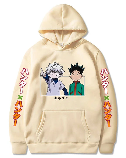 Hunter X Hunter Japan Anime Men Women Hoodies Harajuku Gon Killua Print Plus Size Sweatshirt Unisex Autumn Winter Streetwear