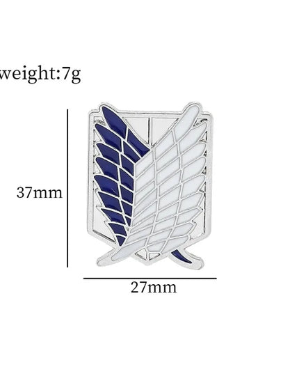 Anime Peripheral Jewelry Shirt Bag Popular Accessories Pins ZXMJ Attack on Titan Same Style Brooch Wings of Freedom Logo Badge