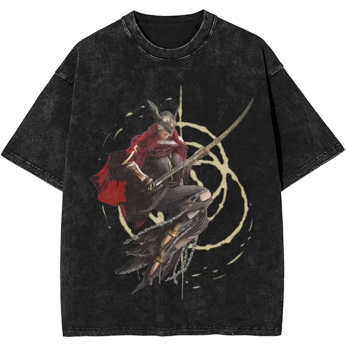 Women Men Malenia Blade of Miquella Washed T Shirt Summer Maidenless Tarnished Classic Simple Harajuku T Shirt New Arrival