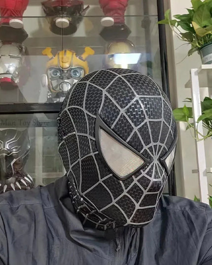 Spiderman Marvel 1/1 3D Spider-Man Tobey Mask Halloween Cosplay Faceshell Detachable Lenses Costumes Superhero Collection Models