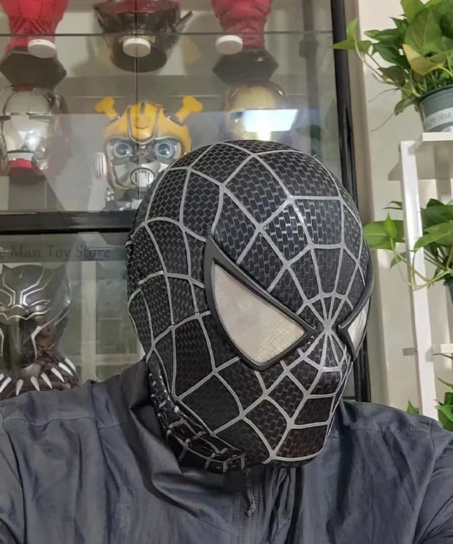Spiderman Marvel 1/1 3D Spider-Man Tobey Mask Halloween Cosplay Faceshell Detachable Lenses Costumes Superhero Collection Models
