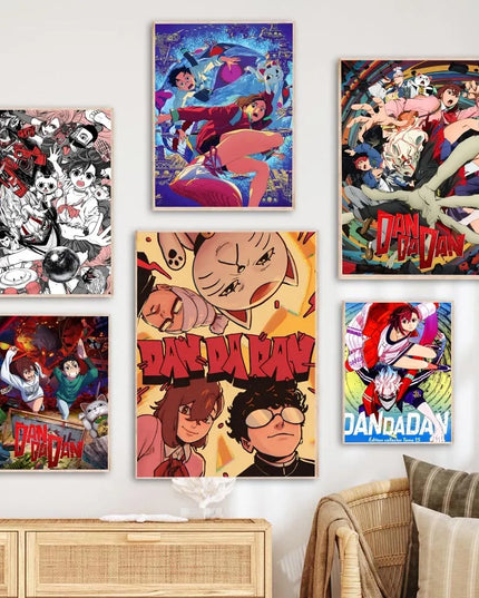 1PC Classic Anime Dandadan Poster Self-adhesive Art Waterproof Paper Sticker Coffee House Bar Room Wall Decor