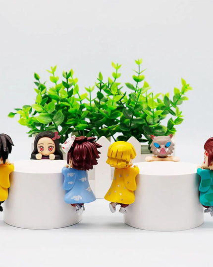 New Party Angel Demon Slayer Series Blind Box Car Decoration Desktop Computer Screen Cupid Hand Fashion Play Doll Birthday Gift