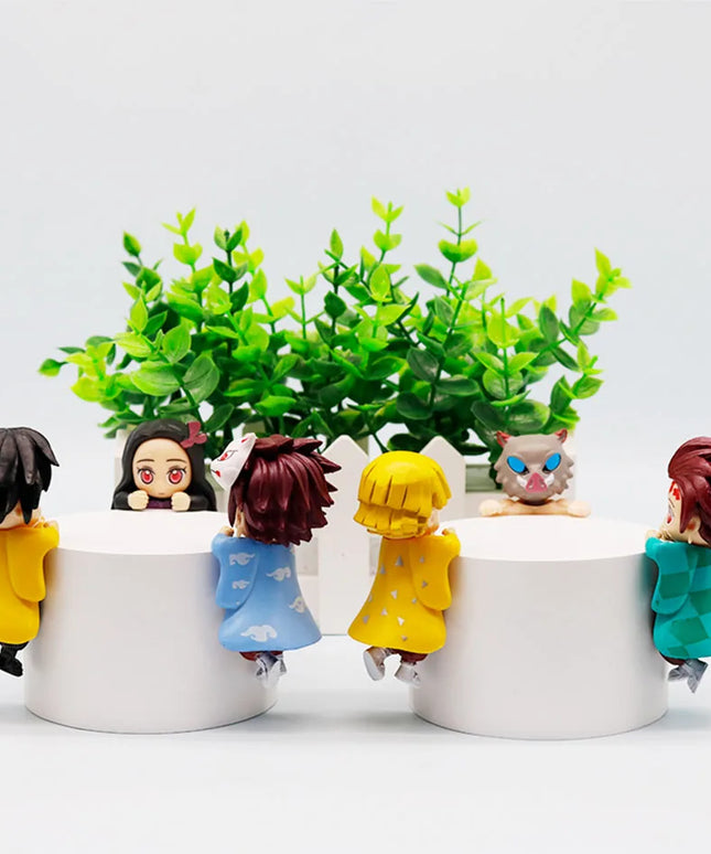 New Party Angel Demon Slayer Series Blind Box Car Decoration Desktop Computer Screen Cupid Hand Fashion Play Doll Birthday Gift