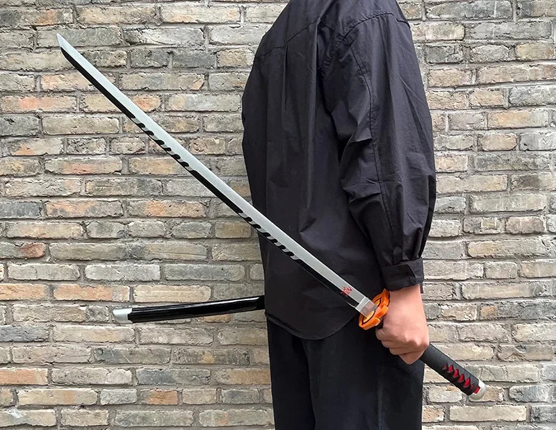 104cm Demon Slayer Katana Swords Tanjirou Zenitsu Katana Fake Sword Killer Devils Real Size Japanese Anime Cosplay Prop Toy Gift