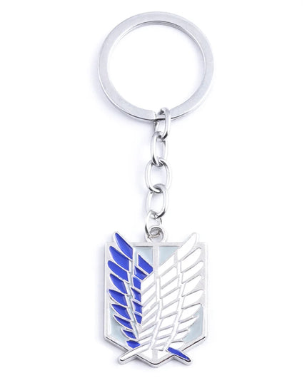 Anime Attack On Titan Keychain Shingeki no Kyojin Scouting Legion Emblem Pendant Key Chain for Women Men Cosplay Jewelry Gift