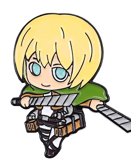 Attack on Titan Enamel Pins Cartoon Badge Metal Anime Custom Bag Lapel Pin Backpack Jewelry Kids Fans Gift Friends Wholesale