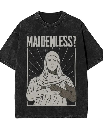 R-Rings Radahn E-Eldening Washed T Shirts Streetwear Hip Hop Casual T-Shirt Tees for Men and Women Short Sleeve Harajuku Graphic