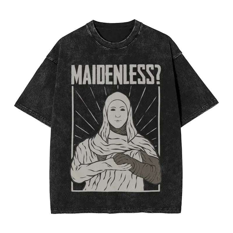 R-Rings Radahn E-Eldening Washed T Shirts Streetwear Hip Hop Casual T-Shirt Tees for Men and Women Short Sleeve Harajuku Graphic