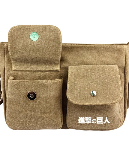 Attack on Titan Canvas Handbag Shoulder Bag Japan Anime Crossbody Bag Messenger Bags Shoulder Bag Cartoon School Book Tote Gift