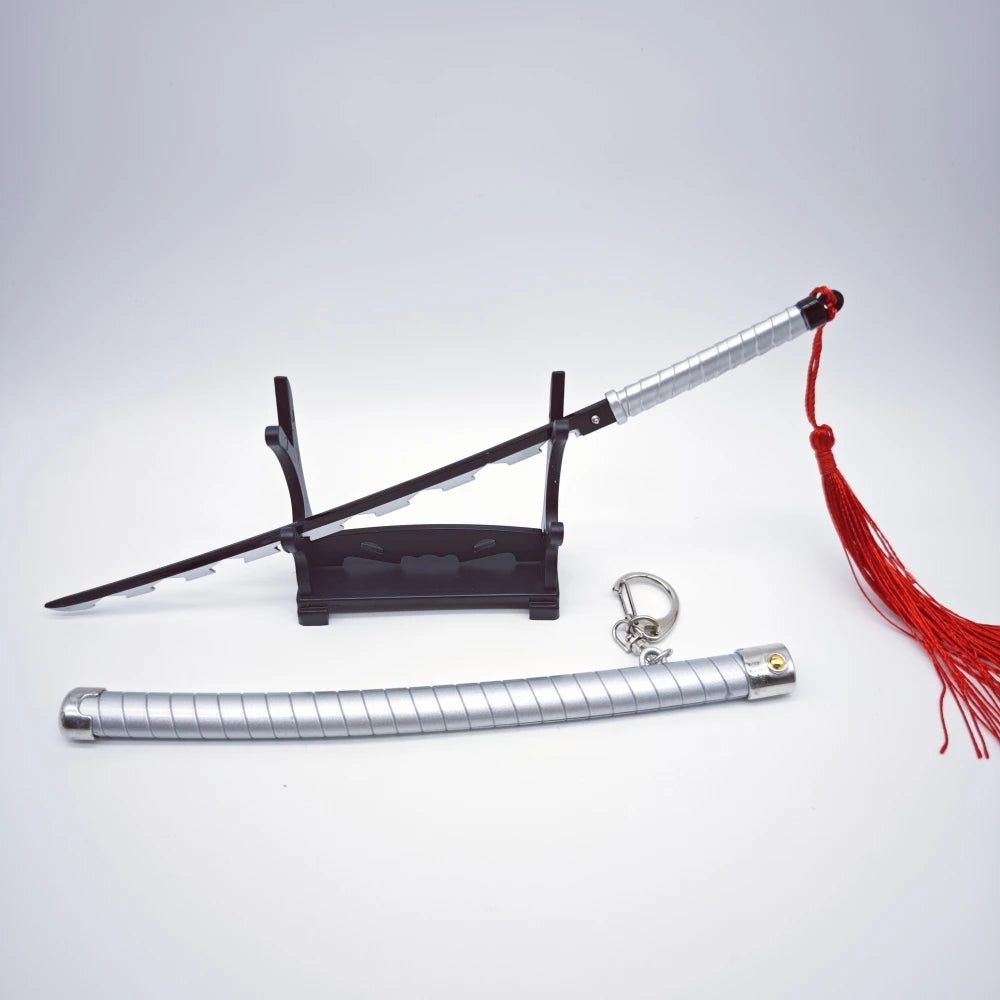 Demon Slayer Peripherals Tanjiro, Agatsuma Zenitsu Katana Full Metal Weapons Bounce Jump Knife Crafts Toy Sword Model Ornaments
