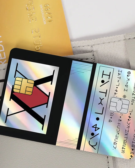HUNTER Film Skin Cover Credit Card Stickers 4PCS Debit Front Anime H-HUNTER x Decoration Bank Bus Pass Waterproof