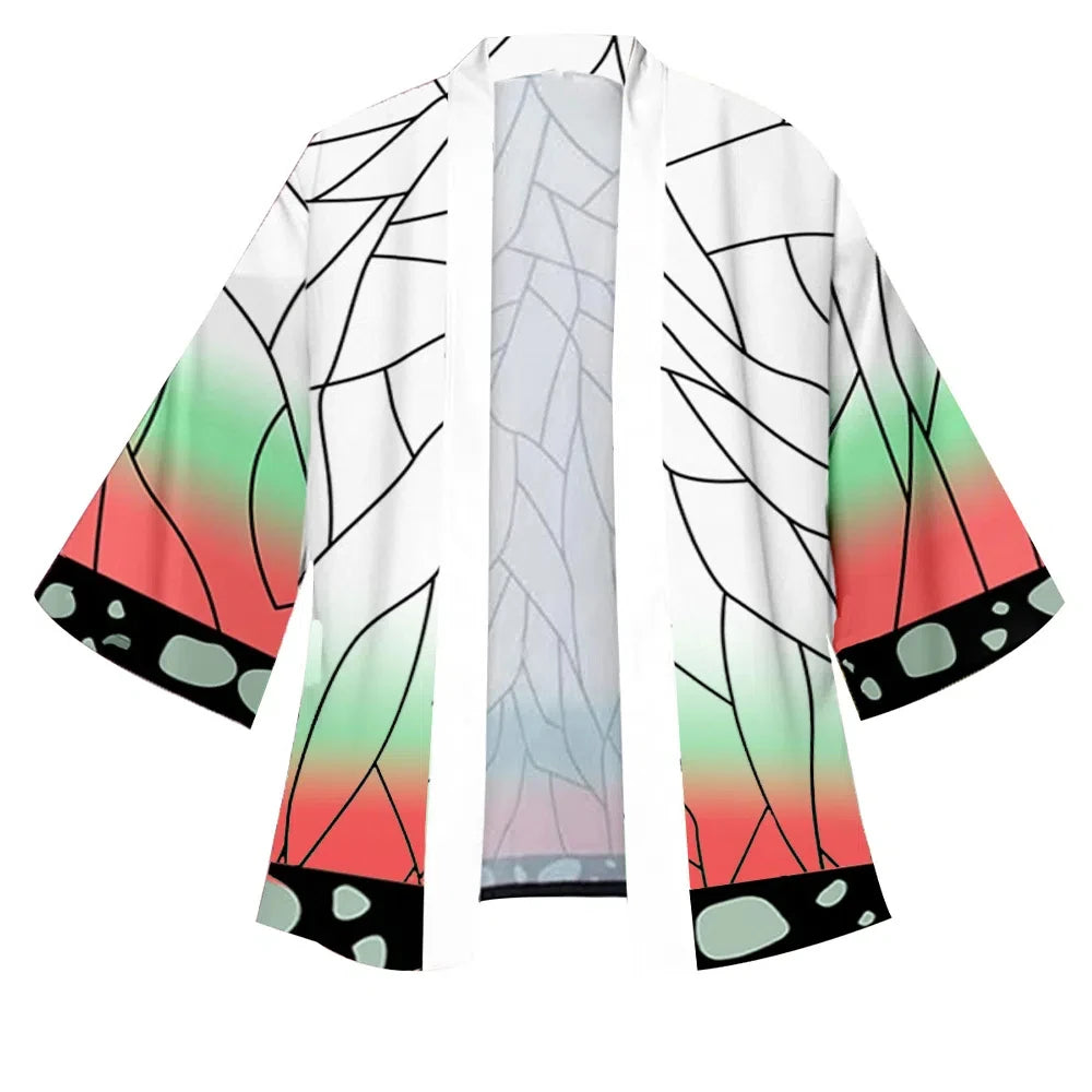 Anime Tanjirou Kamado Cosplay Kimonos for Men Women Japanese Haori Kamade Nezuko Robe Outfits Kochou Shinobu Kimono Summer Cloak