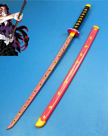41in/104cm Demon Slayer Katana Anime Ninja Sword Demon Slayer Cosplay Prop Knife Real Size Samurai Sabre Japonesa Katana Sword