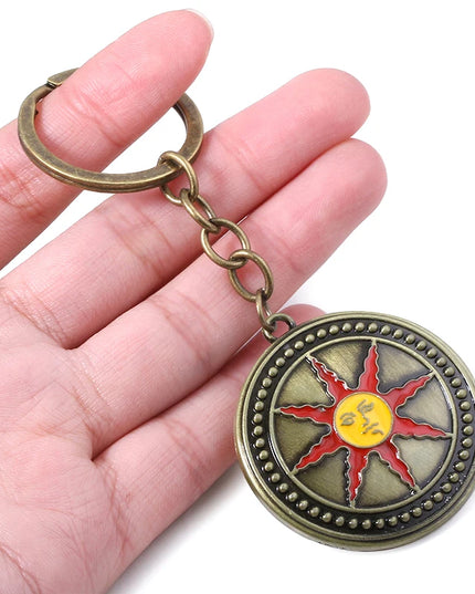 Game Dark Souls Keychain Sun Knight Shield Ornstein Artorias Sword Smough Hammer Key Chain Pendant Cosplay Jewelry