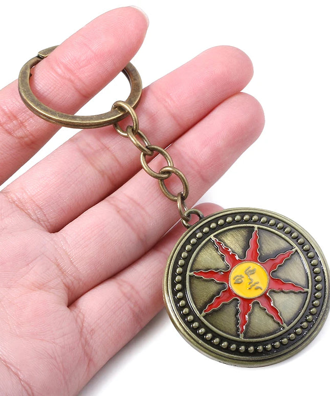 Game Dark Souls Keychain Sun Knight Shield Ornstein Artorias Sword Smough Hammer Key Chain Pendant Cosplay Jewelry