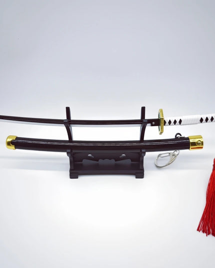 Demon Slayer Peripherals Tanjiro, Agatsuma Zenitsu Katana Full Metal Weapons Bounce Jump Knife Crafts Toy Sword Model Ornaments