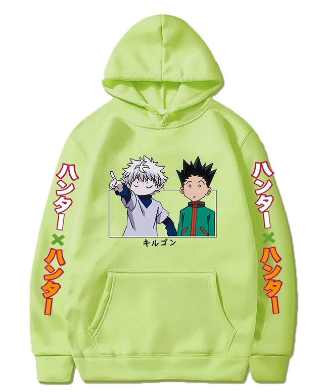 Hunter X Hunter Japan Anime Men Women Hoodies Harajuku Gon Killua Print Plus Size Sweatshirt Unisex Autumn Winter Streetwear