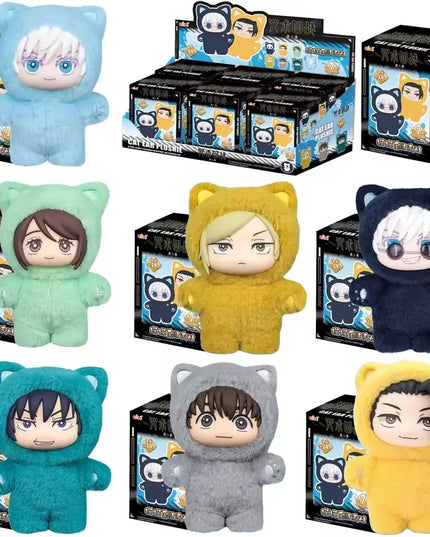 In Stock Genuine Eaki Jujutsu Kaisen Season 2 Cat Park Party Gojo Satoru Blind Box Plush Wrist Bag Pendant Model Collection
