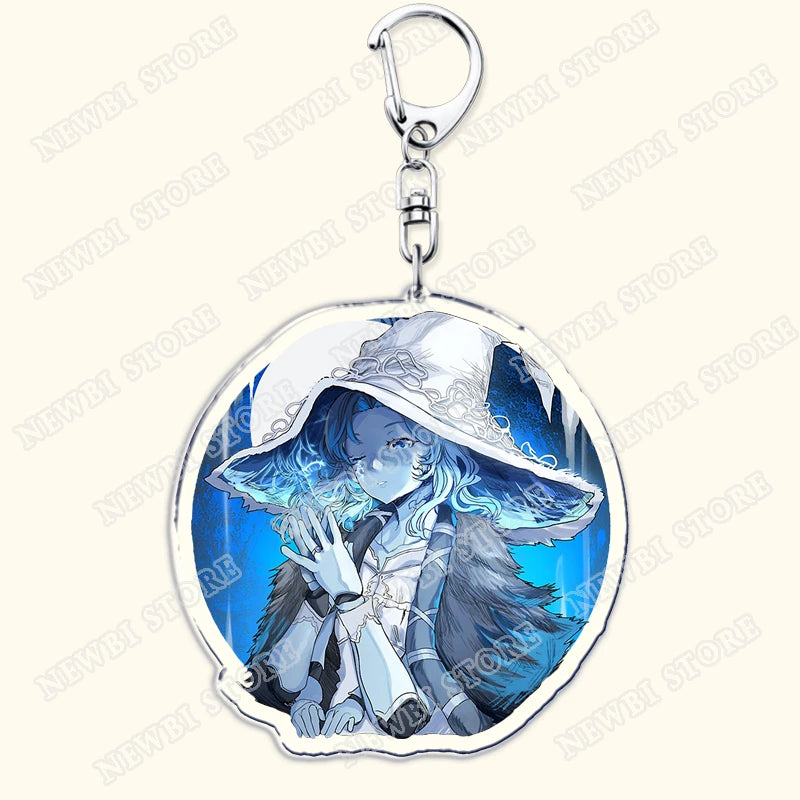 Video Game Dark Souls Keychains for Women Accessories Bag Bloodborne Malenia Melina Keyrings Jewelry Fans Gaming Friends Gift