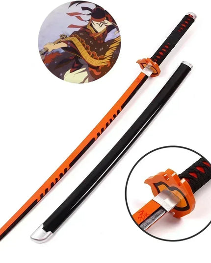 104cm Demon Slayer Katana Swords Tanjirou Zenitsu Katana Fake Sword Killer Devils Real Size Japanese Anime Cosplay Prop Toy Gift