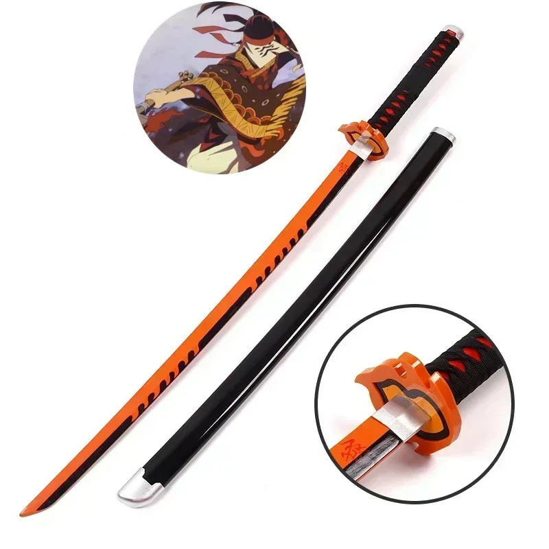 104cm Demon Slayer Katana Swords Tanjirou Zenitsu Katana Fake Sword Killer Devils Real Size Japanese Anime Cosplay Prop Toy Gift