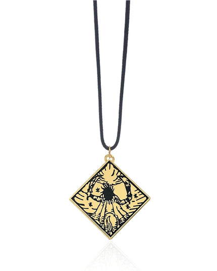 Game Ring Keychain Amulet Prosthetic Swordsman Pendant Necklaces for Men Women Bag Car Cosplay Props Accessories Jewelry