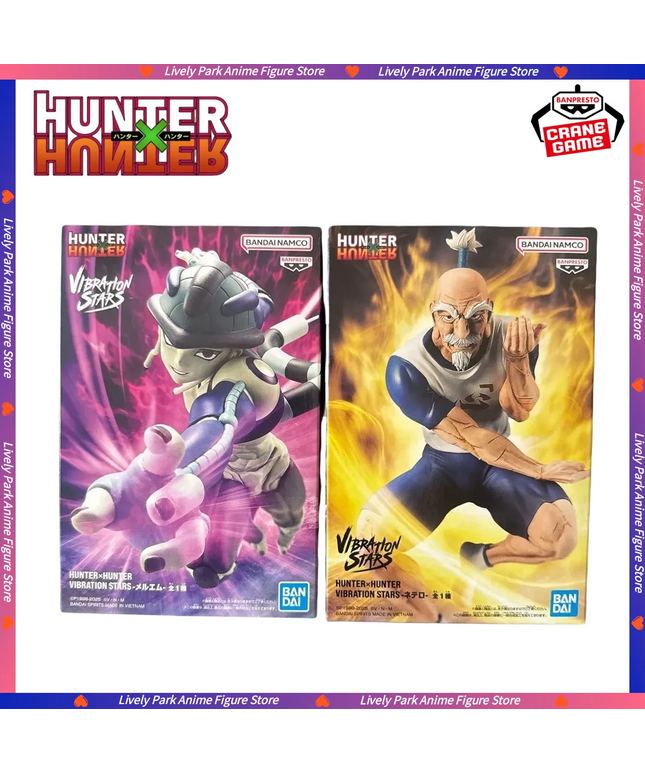 In Stock BANDAI HUNTER HUNTER VIBRATION STARS Aizakku Netero Meruem Hot Anime Action Model Gifts Collectible Figurines for Kids