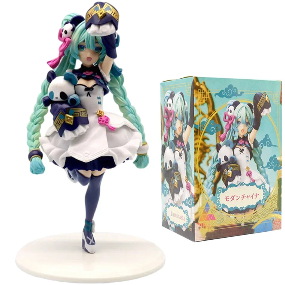 Anime beautiful girl Hatsune Miku handmade character fashion birthday Christmas gift Hatsune Miku PVC model desktop decoration