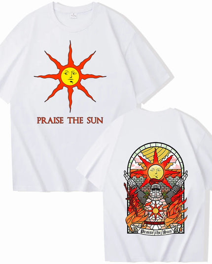 Dark Souls Praise The Sun T-shirt Man Women Harajuku O-neck Summer Casual Shirt
