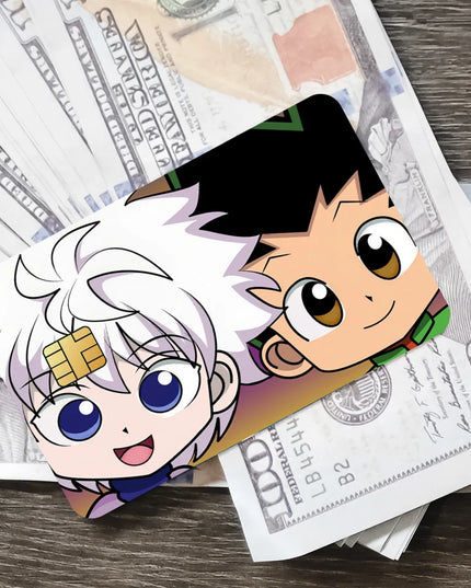 HUNTER Film Skin Cover Credit Card Stickers 4PCS Debit Front Anime H-HUNTER x Decoration Bank Bus Pass Waterproof