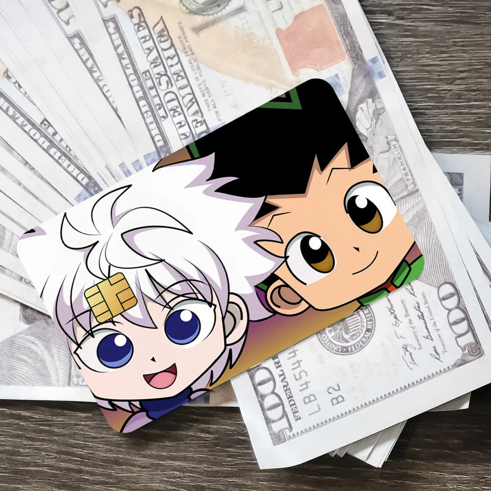 HUNTER Film Skin Cover Credit Card Stickers 4PCS Debit Front Anime H-HUNTER x Decoration Bank Bus Pass Waterproof