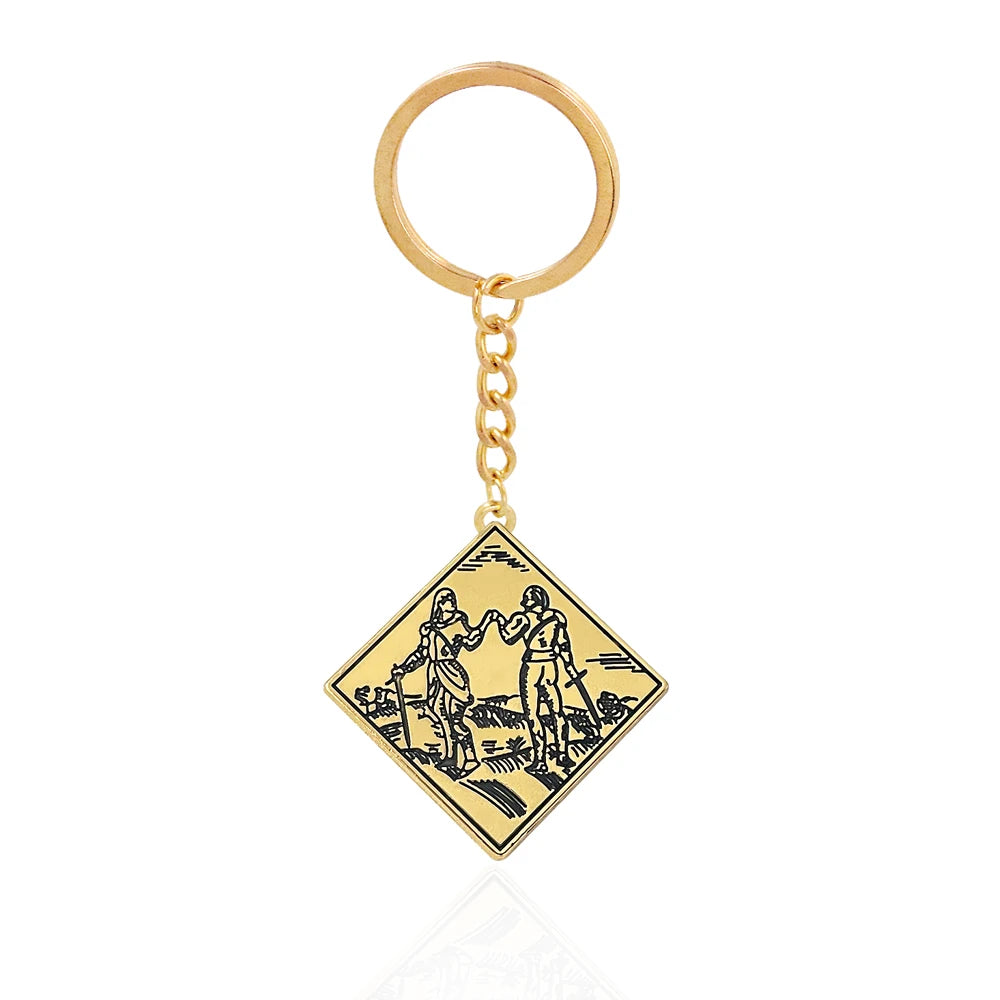 Game Ring Keychain Amulet Prosthetic Swordsman Pendant Necklaces for Men Women Bag Car Cosplay Props Accessories Jewelry
