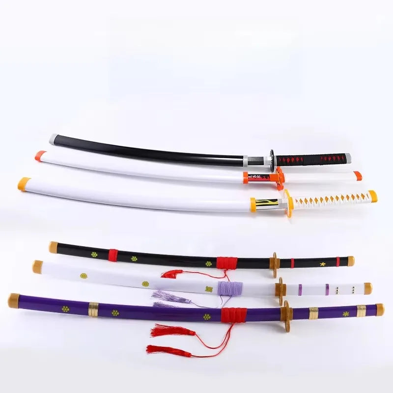 41in/104cm Demon Slayer Katana Anime Ninja Sword Demon Slayer Cosplay Prop Knife Real Size Samurai Sabre Japonesa Katana Sword