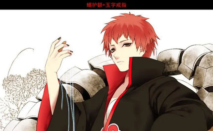 Anime Akatsuki Headband Sasori Uchiha Itachi Ring Sets Cosplay Costumes Props Pain Orochimaru Ninja Accessories