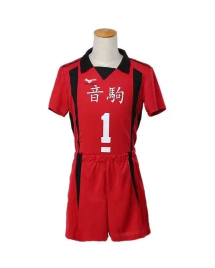 Anime Haikyuu Nekoma Jersey Uniform Wig Kenma Kozume Tetsurou Kuroo Cosplay Costume No. 5 No 1 Sweaters Short Sleeve Sportswear