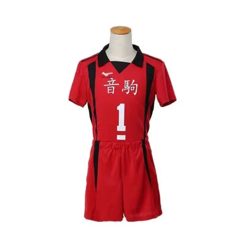 Anime Haikyuu Nekoma Jersey Uniform Wig Kenma Kozume Tetsurou Kuroo Cosplay Costume No. 5 No 1 Sweaters Short Sleeve Sportswear