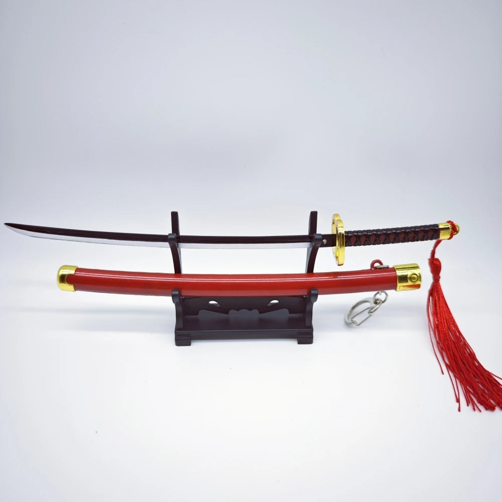 Demon Slayer Peripherals Tanjiro, Agatsuma Zenitsu Katana Full Metal Weapons Bounce Jump Knife Crafts Toy Sword Model Ornaments