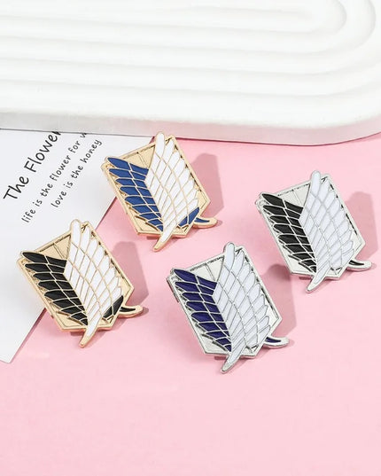 Anime Peripheral Jewelry Shirt Bag Popular Accessories Pins ZXMJ Attack on Titan Same Style Brooch Wings of Freedom Logo Badge