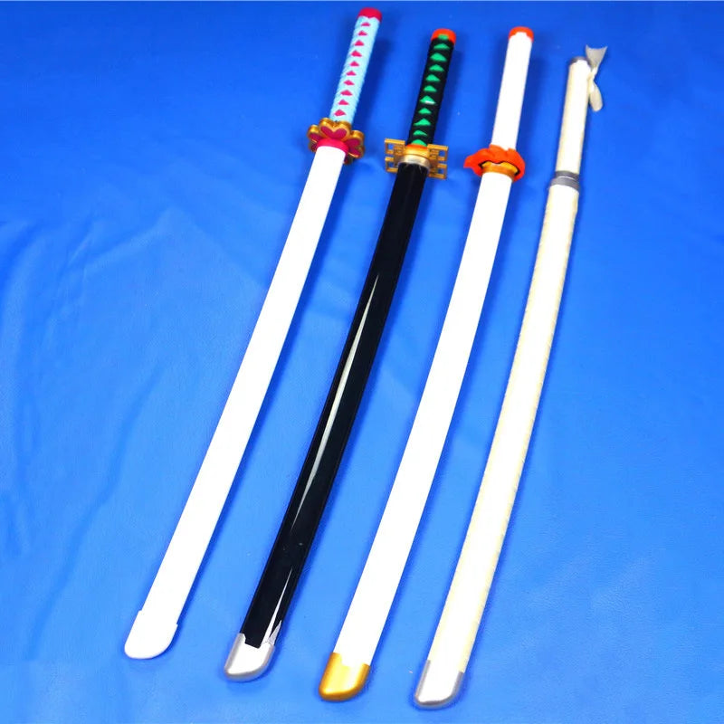 41in/104cm Demon Slayer Katana Anime Ninja Sword Demon Slayer Cosplay Prop Knife Real Size Samurai Sabre Japonesa Katana Sword