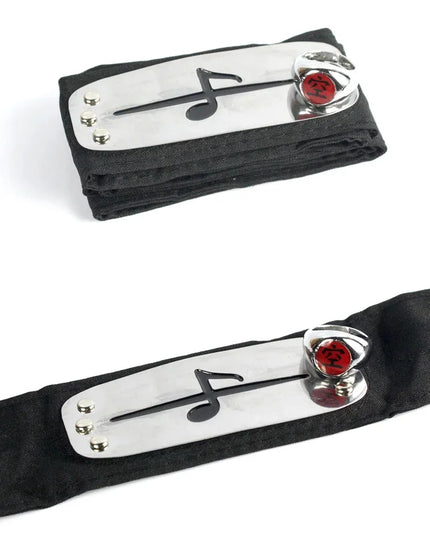 Anime Akatsuki Headband Sasori Uchiha Itachi Ring Sets Cosplay Costumes Props Pain Orochimaru Ninja Accessories