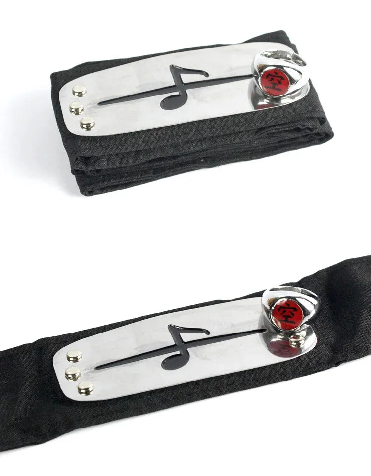 Anime Akatsuki Headband Sasori Uchiha Itachi Ring Sets Cosplay Costumes Props Pain Orochimaru Ninja Accessories