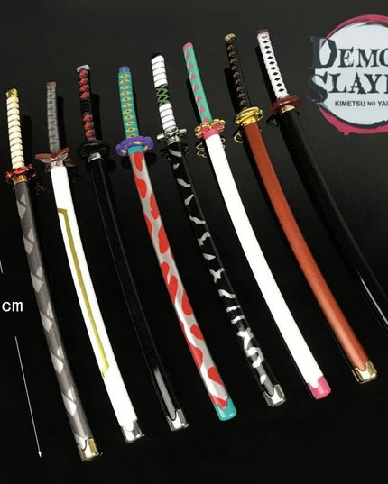 25cm Demon Slayer Katana Swords Kimetsu No Yaiba Samurai Sword Real Size Japanese Katana Anime Cosplay Prop Home Decoration