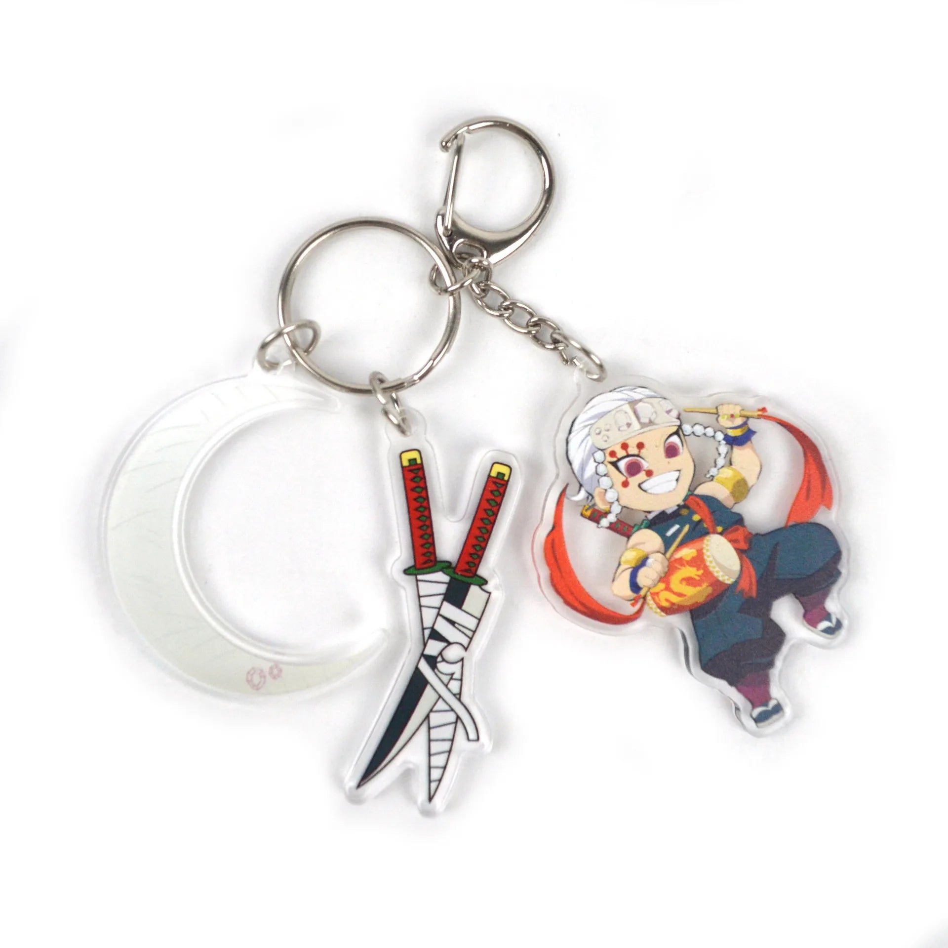 Demon Slayer Anime Character Tokitou Muichirou Uzui Tengen Tanjirou Acrylic Keychain Pendant Accessories
