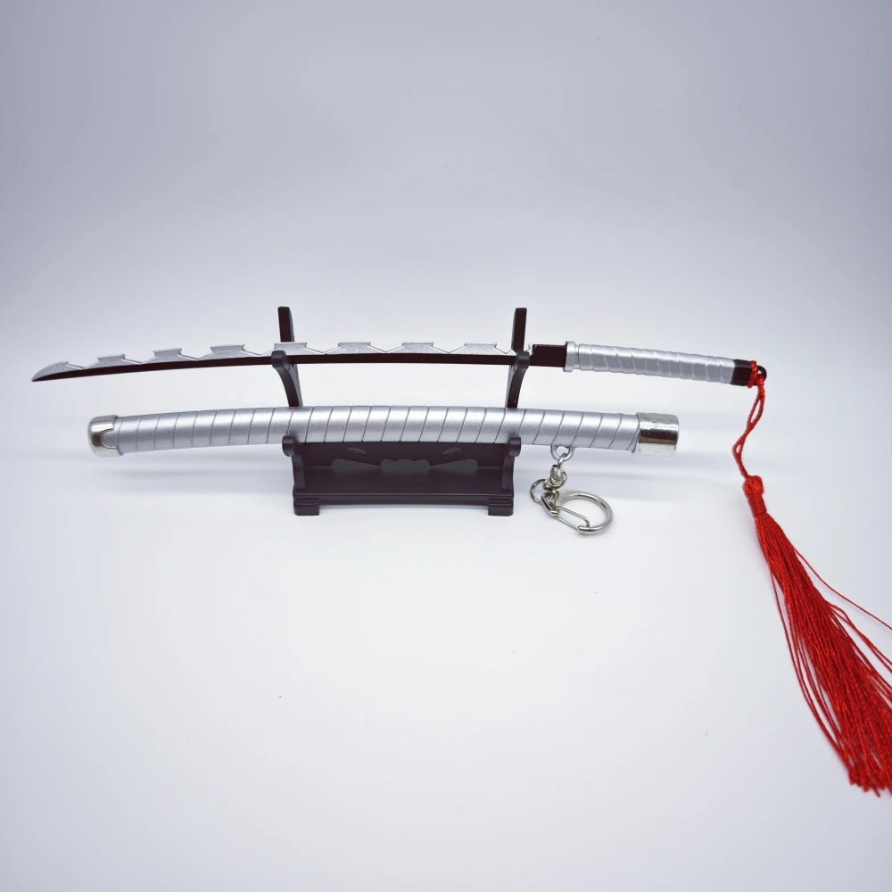 Demon Slayer Peripherals Tanjiro, Agatsuma Zenitsu Katana Full Metal Weapons Bounce Jump Knife Crafts Toy Sword Model Ornaments