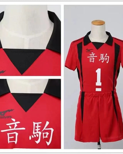 Anime Haikyuu Nekoma Jersey Uniform Wig Kenma Kozume Tetsurou Kuroo Cosplay Costume No. 5 No 1 Sweaters Short Sleeve Sportswear